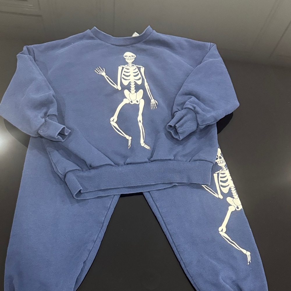 Mini Rodini Skeleton Sweatshirt & Jogger Set